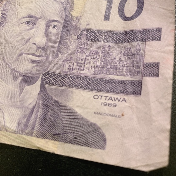 CANADA 10 DOLLARS 1989 PARLIAMENT UNC OSPREY INFLIGHT CURRENCY Canadian - Picture 2 of 5